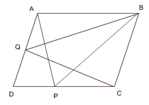 Parallelogram ABCD, DP = PC, AQ = QD