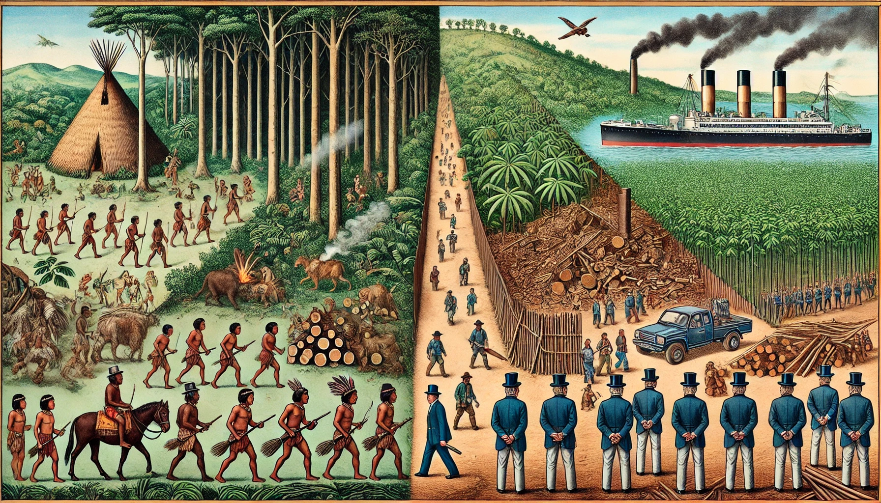 Drawing of Forest Society and Colonialism