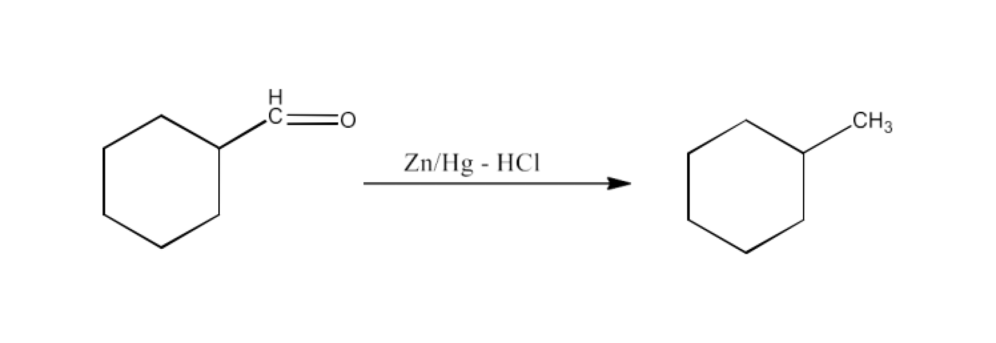 Zinc amalgam and dilute hydrochloric acid