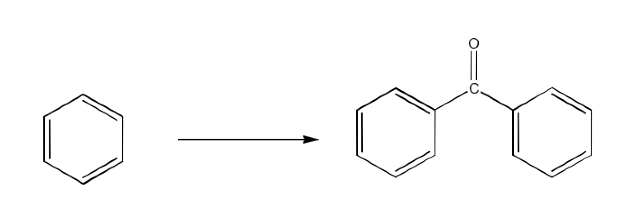 benzoyl chloride and the catalyst is aluminium chloride