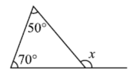 Triangle with two angles 50 and 70 degrees