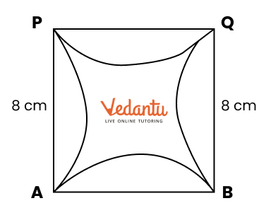 draw four arcs inside the square