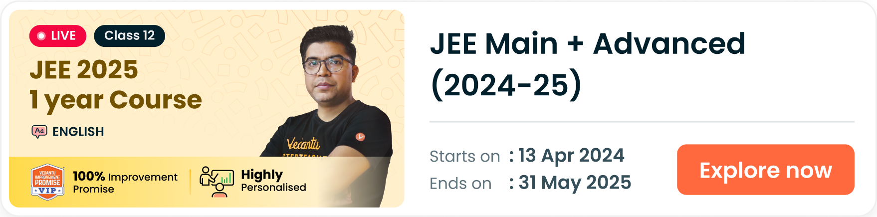 Class 12 Full Year JEE Course (2024-25)