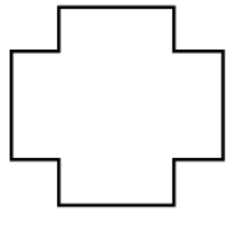 Draw the lines of symmetry for the above shape