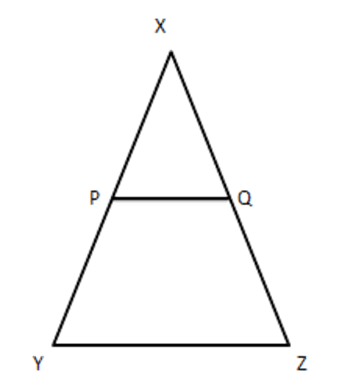 triangle xyz with quadrilateral PQYZ