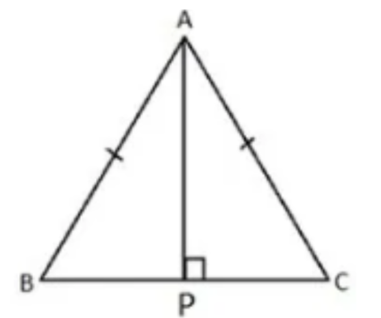 Triangle ABC and angle APC = 90