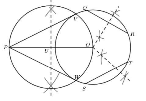 Pair of tangents drawn to the circle