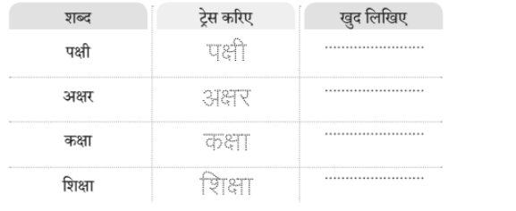 क्ष’ अक्षर से बनने वाले शब्द