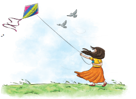 girl flying a kite image question