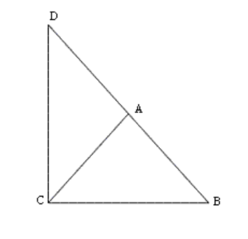 Isosceles triangle, AB = AC and AD = AB