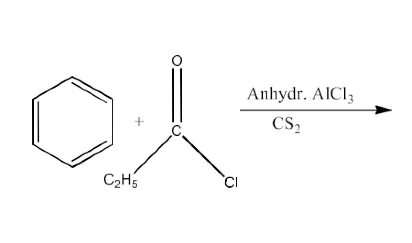 The product formed in this reaction is Propiophenone