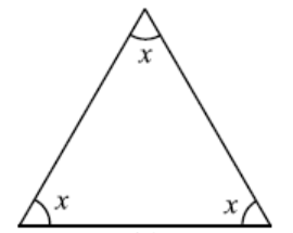 Triangle with unknown angle X