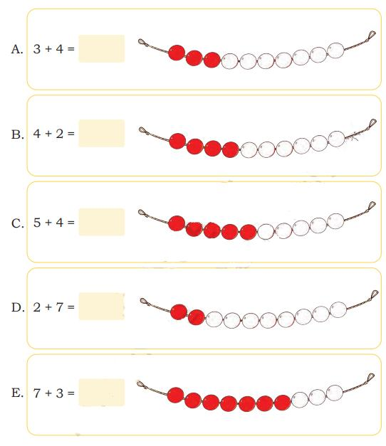 find the total number of coloured beads for Class 1