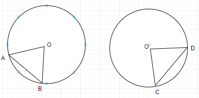 chords of congruent circles subtend equal angles at their centres, then the chords are equal.