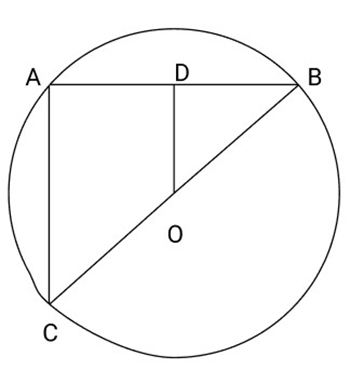 If BC is diameter of circle with centre O