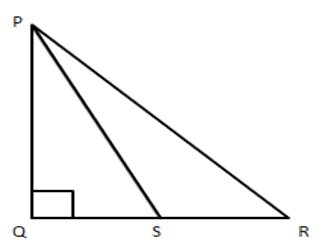 right triangle right angled at Q.