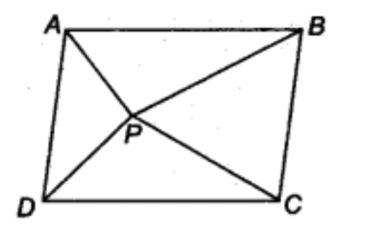 Parallelogram ABCD, point P lies in the interior