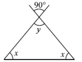 Triangle with two unknown angles X and Y degrees
