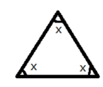 Triangle with x degrees