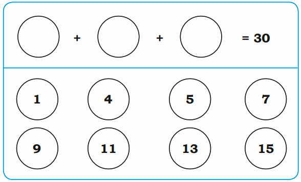 Select balls to make a total of 30