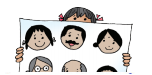 With the help of your teacher, draw the faces of each family member on paper