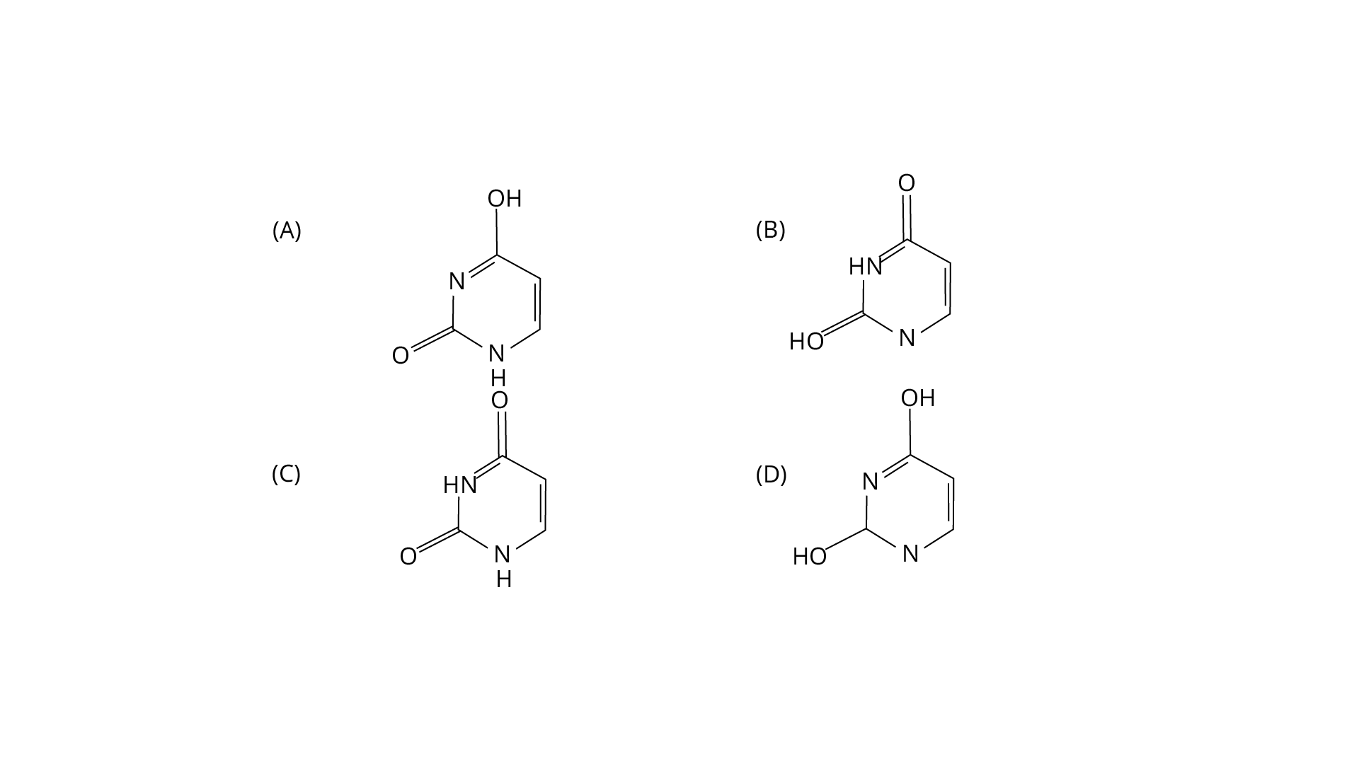 Isomeric forms of uracil