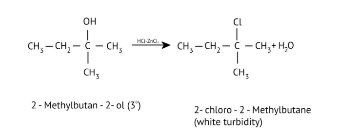 The lucas’ reagent reacts immediately with tertiary alcohols.