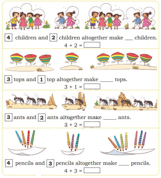 Class 1 Maths count and tell how many are together