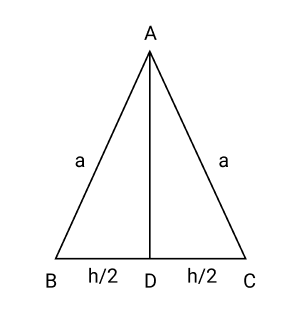 An isosceles triangle with fixed base