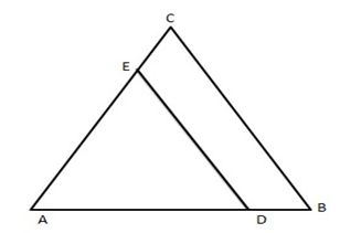 $ \text{DE}||\text{BC}. $ If $ AD=x,DB=x-2,AE=x+2,EC=x-1 $