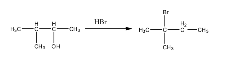 hydrolysis of 3,3-Dimethyl butene
