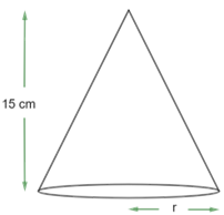 The volume of the cone is