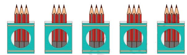 Total number of pencils