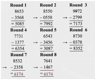 the number 5683 take to reach the Kaprekar constant