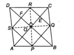 ${\text{ABCD}}$ is a rhombus and P, Q, R, and ${\text{S}}$ are the mid-Points of the sides ${\text{AB}},{\text{BC}},{\text{CD}}$ and DA respectively