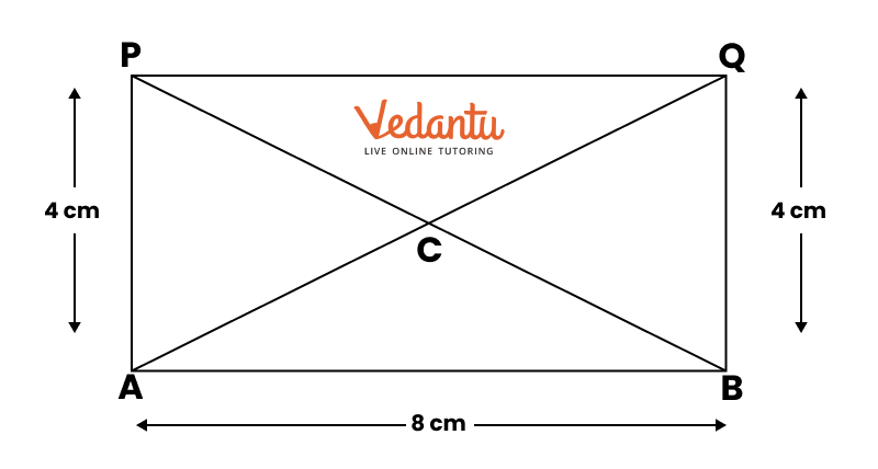 diagonals intersect at C