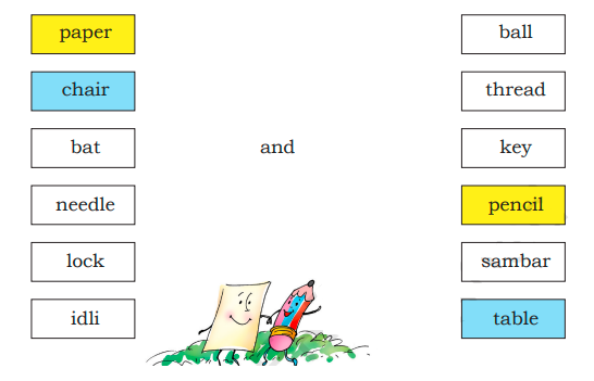 Class 3 Match the following words in pairs