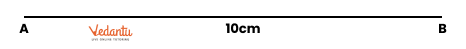 a line AB equal to 10 cm. (Fig. 2)