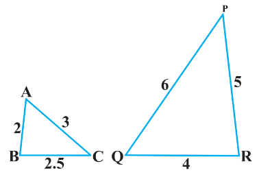 the pairs of similar triangles