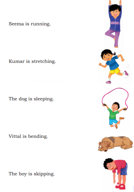 Match the actions with the pictures 1