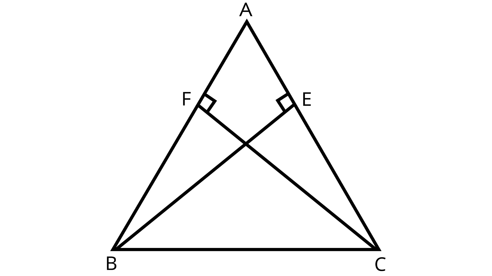 Triangle ABC with equal altitudes