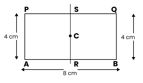 draw a perpendicular line on AB and pass through the centre C