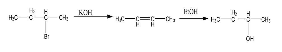 butene with hydrogen bromide in the presence of organic peroxide
