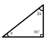 Triangle where one angle is 90 degrees