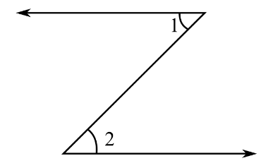 Figure in which angles 1 and 2 are present