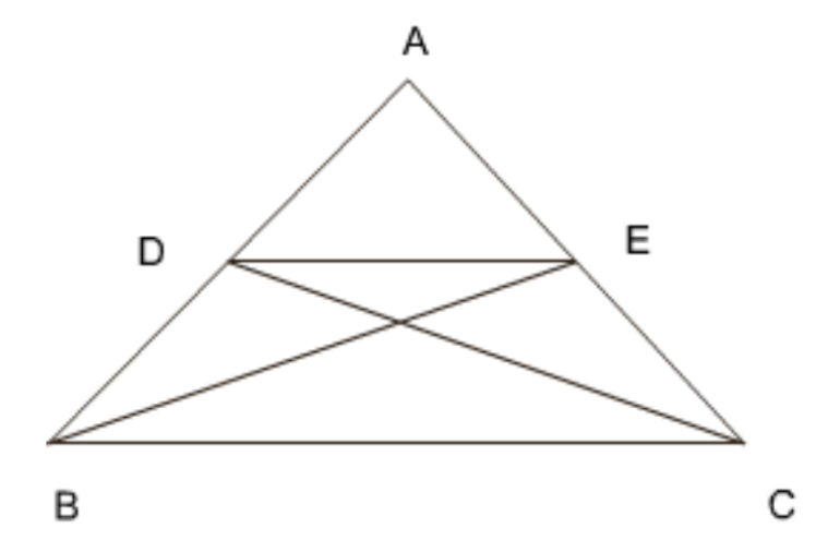 Triangle ABC and ADE
