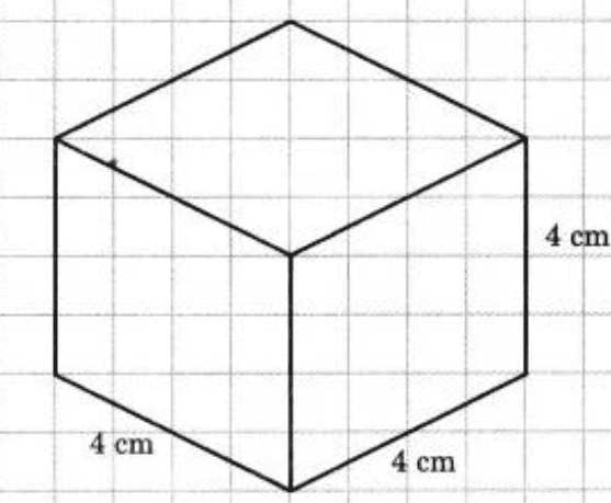 Oblique sketch of cube