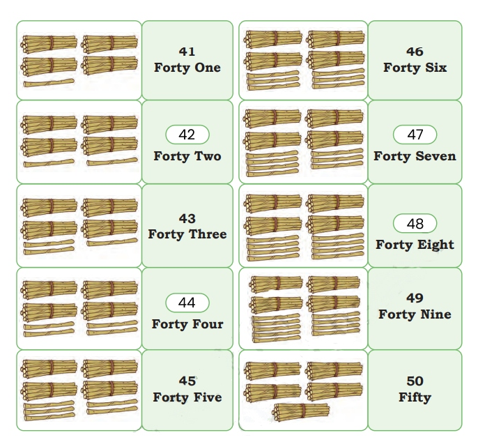 Number 41 to 50 solutions