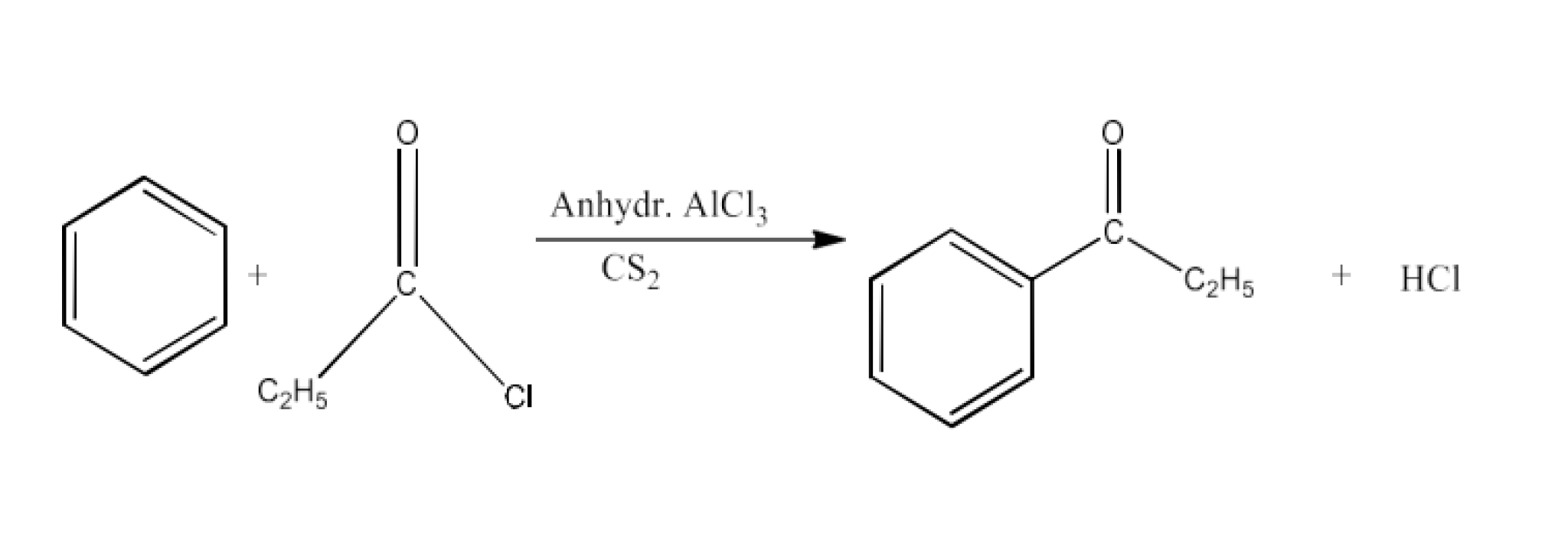 The product formed in this reaction is Propiophenone