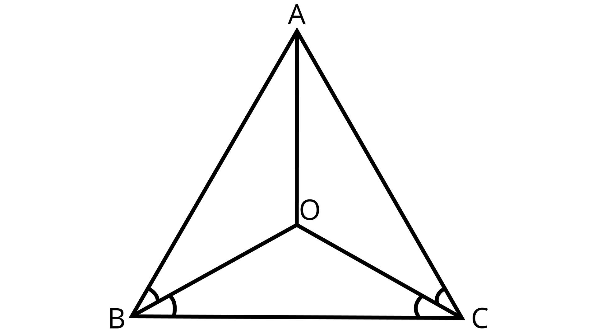 Isosceles triangle with AB = AC